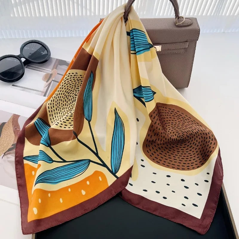 Polka Dot Silk Handbag Scarf