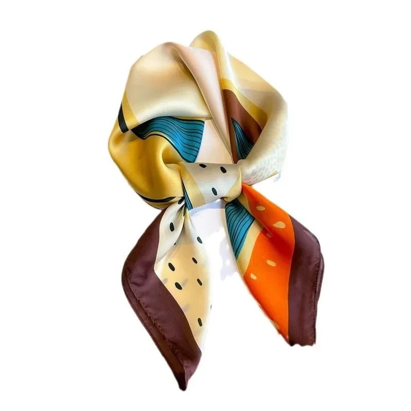 Polka Dot Silk Handbag Scarf