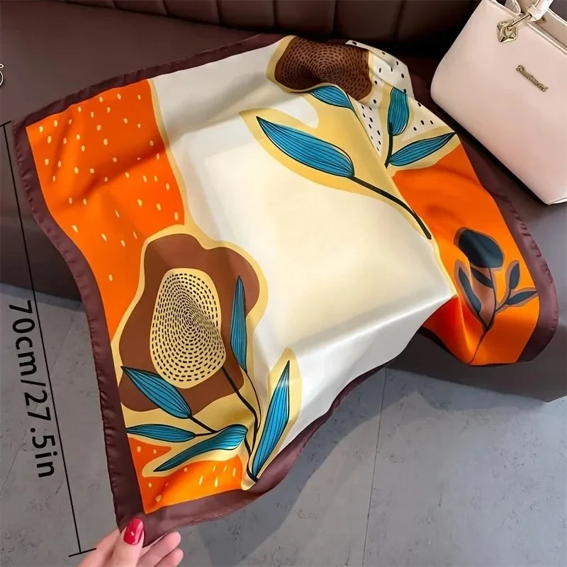 Polka Dot Silk Handbag Scarf