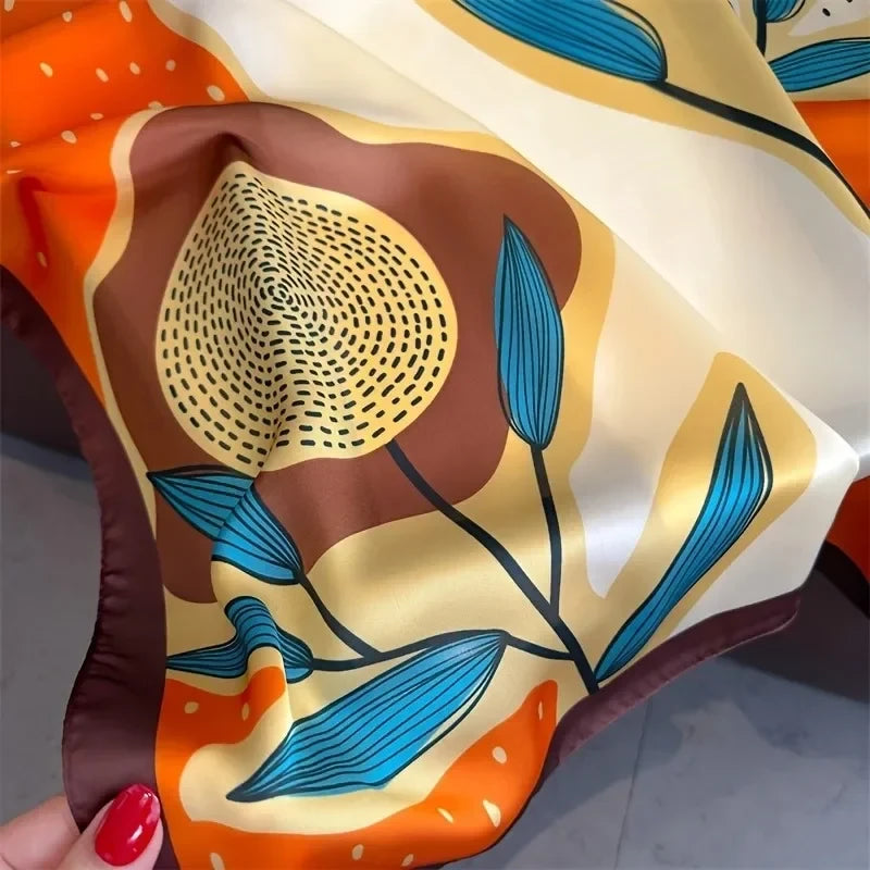Polka Dot Silk Handbag Scarf
