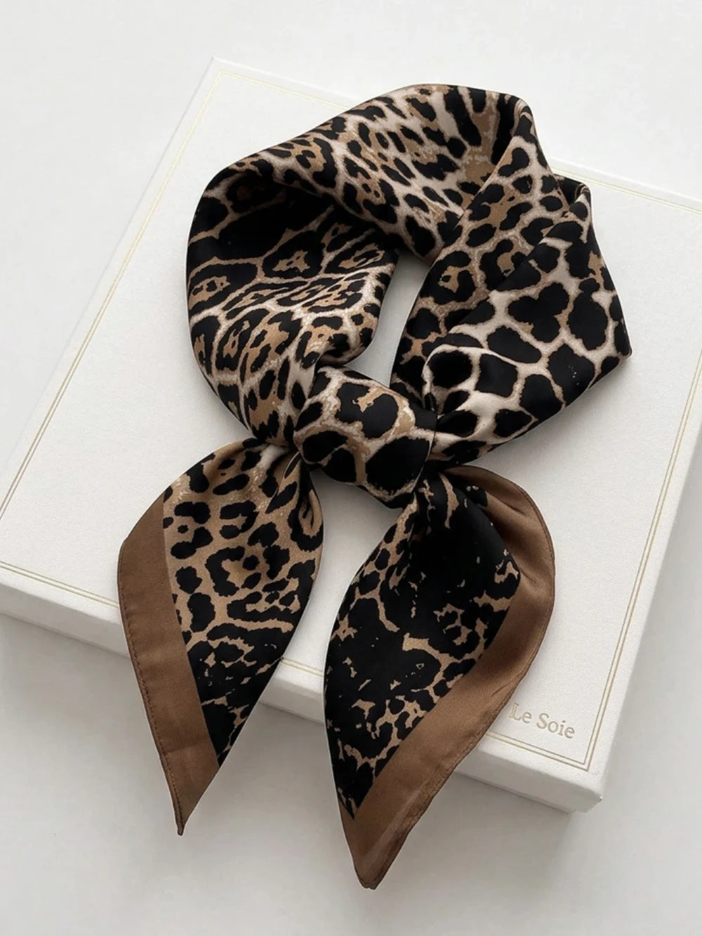 Botanical Print Silk-Feel Scarf