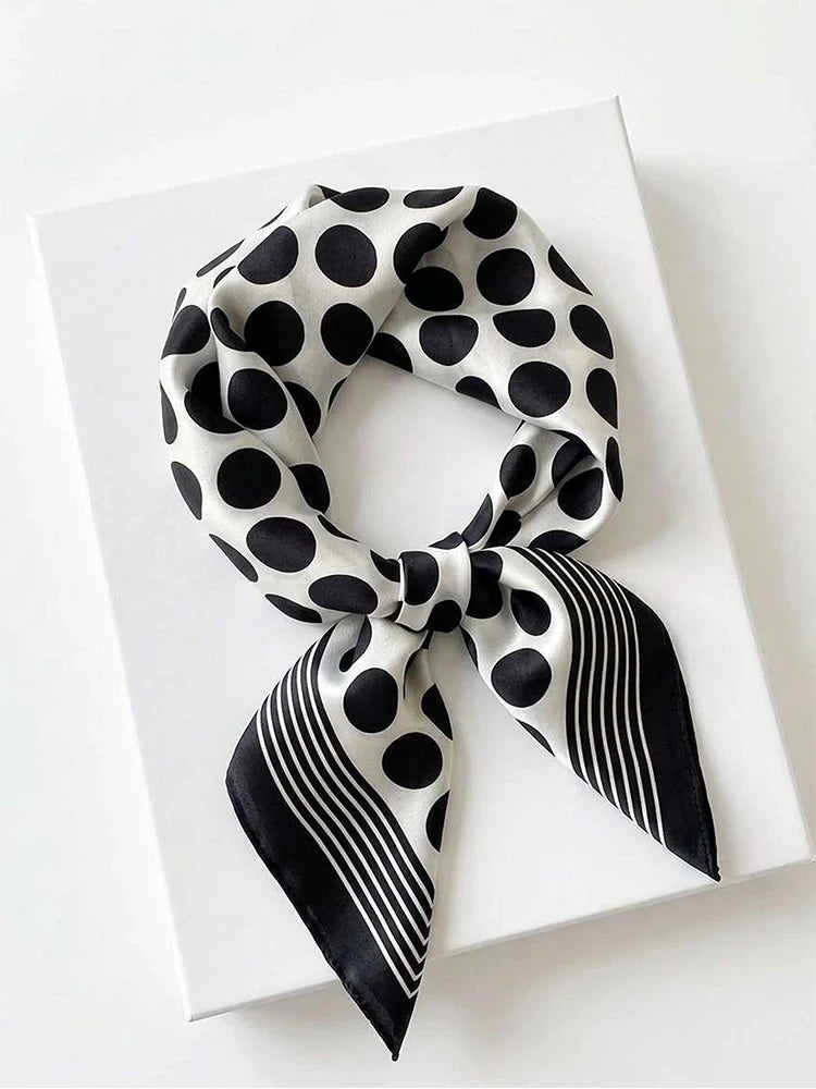 Botanical Print Silk-Feel Scarf