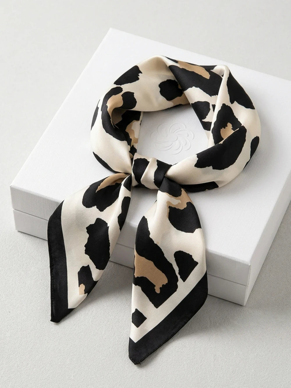 Botanical Print Silk-Feel Scarf