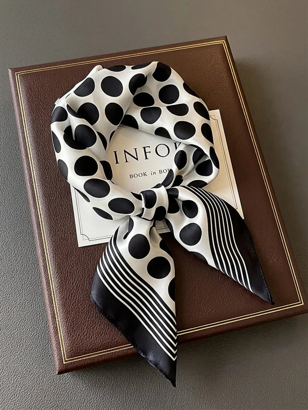 Botanical Print Silk-Feel Scarf