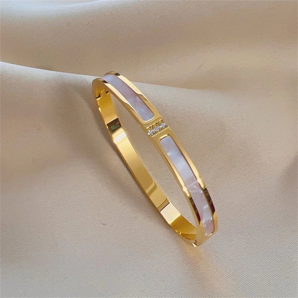 Sparkling Zirconia Stackable Bracelet Set