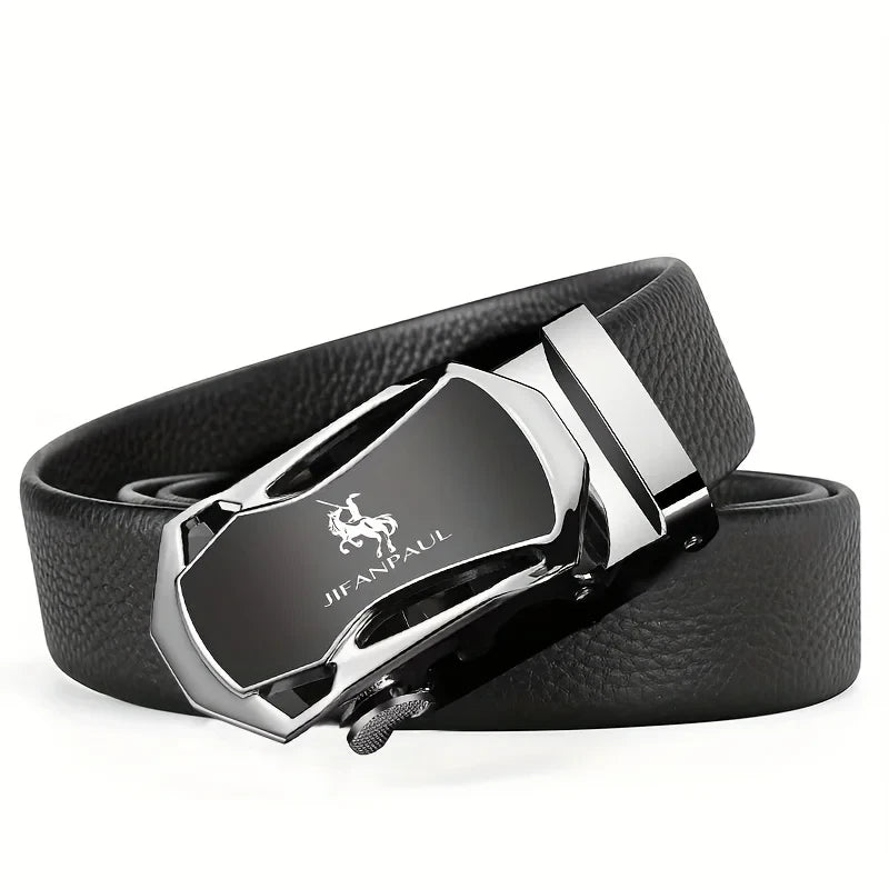 JIFANAUL Leather Automatic Buckle Belt