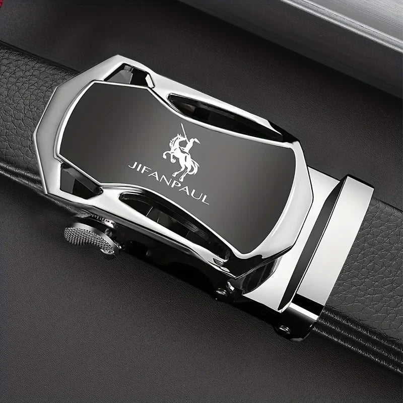 JIFANAUL Leather Automatic Buckle Belt