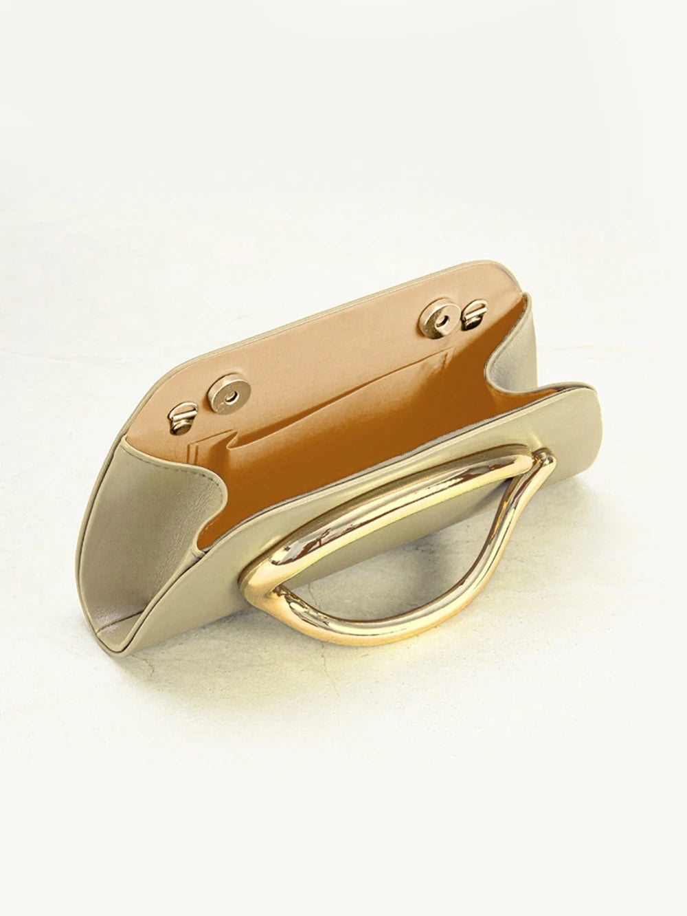 Gold Metal Box Clutch