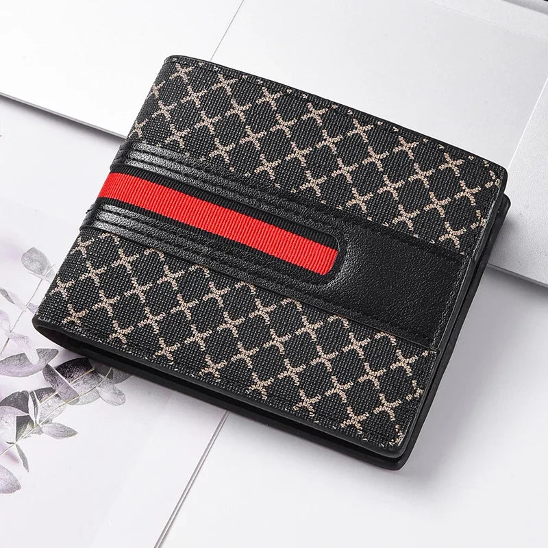 Woven Leather Card Wallet