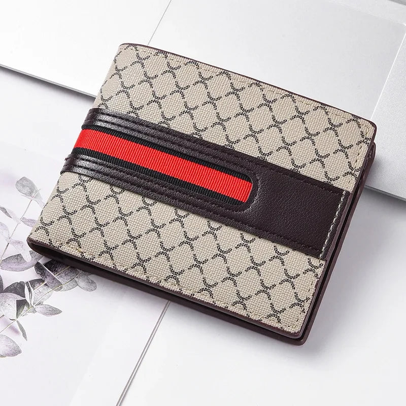 Woven Leather Card Wallet