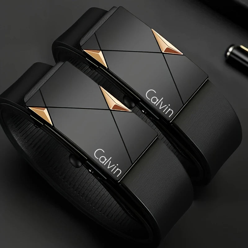 Automatic Buckle Leather Belt