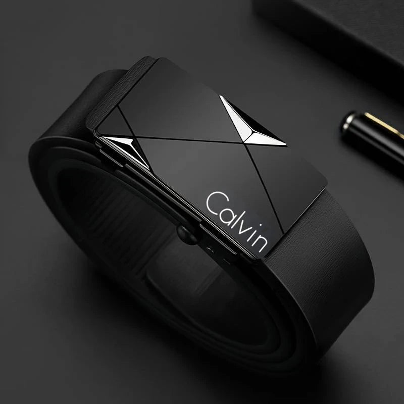 Automatic Buckle Leather Belt