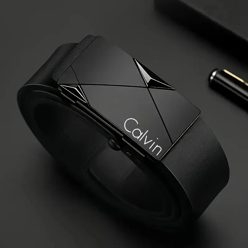 Automatic Buckle Leather Belt