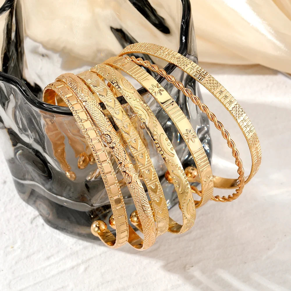 Punk Heart Bangle Set