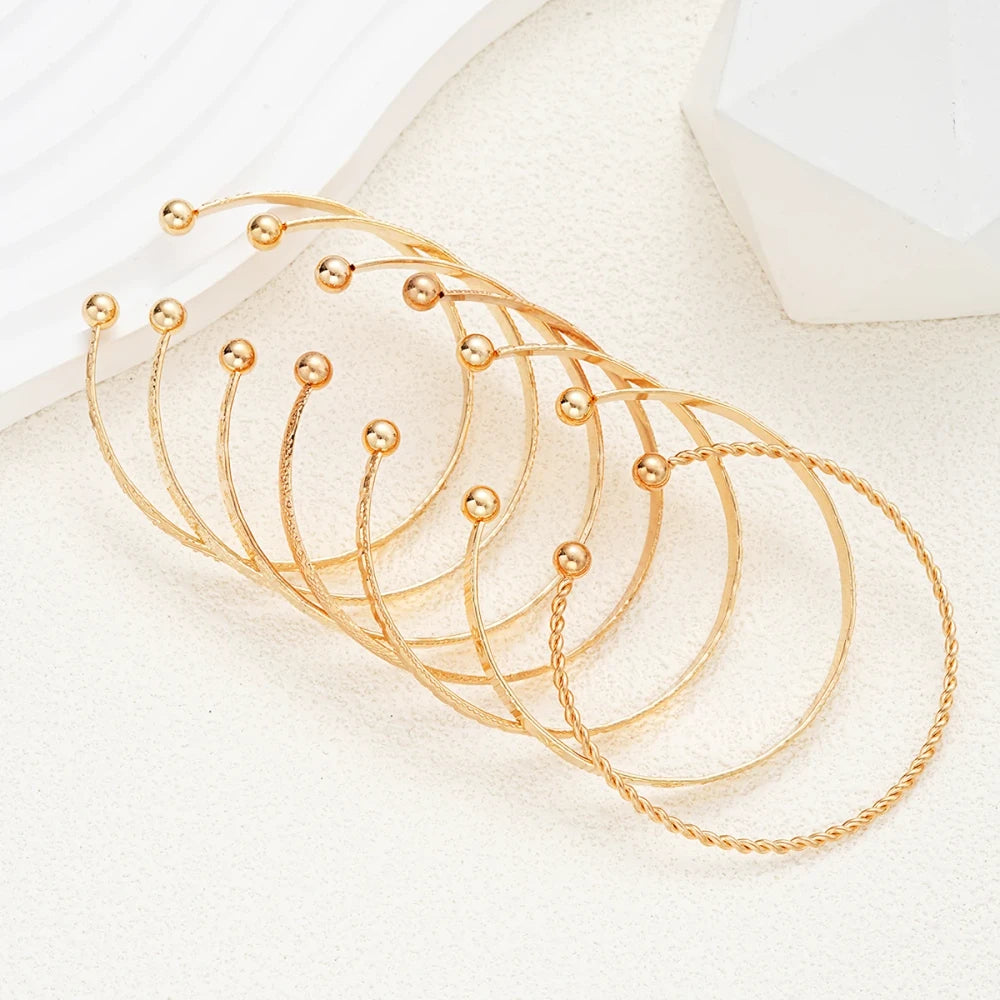 Punk Heart Bangle Set