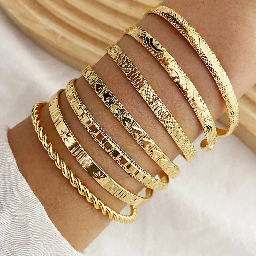 Punk Heart Bangle Set