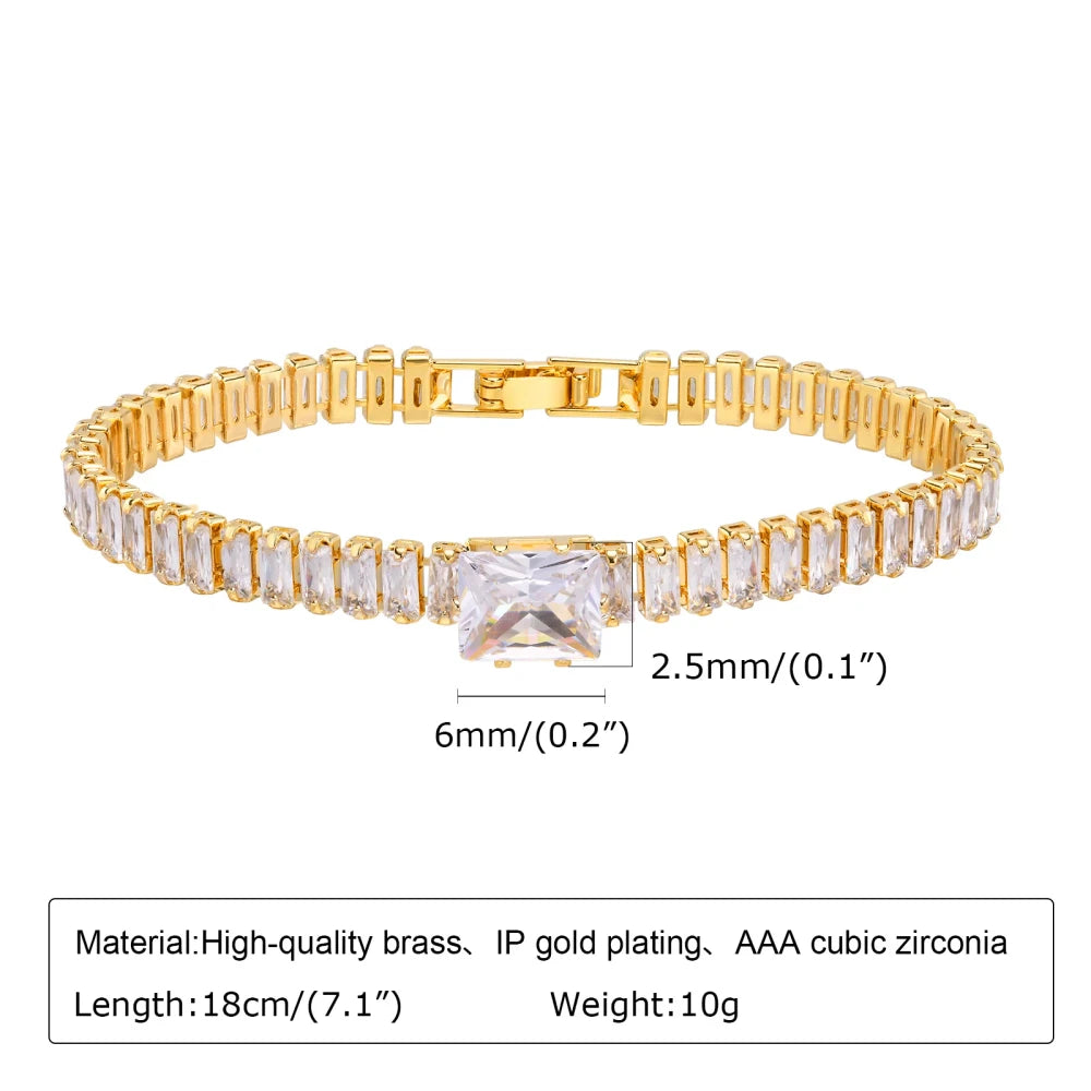 Gold Plated Paperclip Chain Bracelet