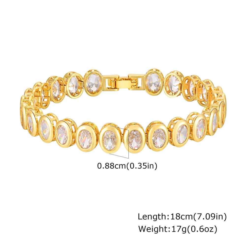 Gold Plated Paperclip Chain Bracelet