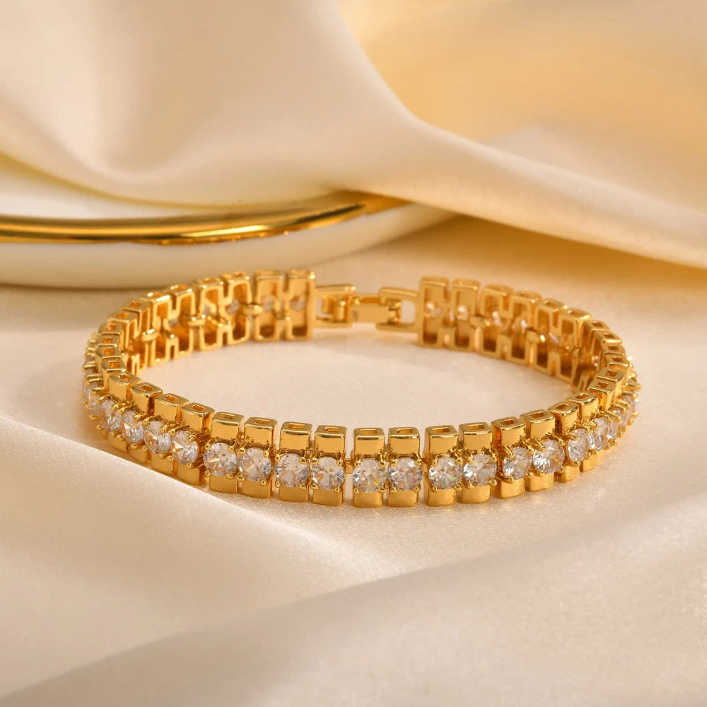 Gold Plated Paperclip Chain Bracelet