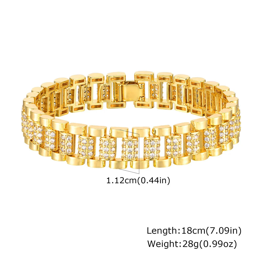 Gold Plated Paperclip Chain Bracelet