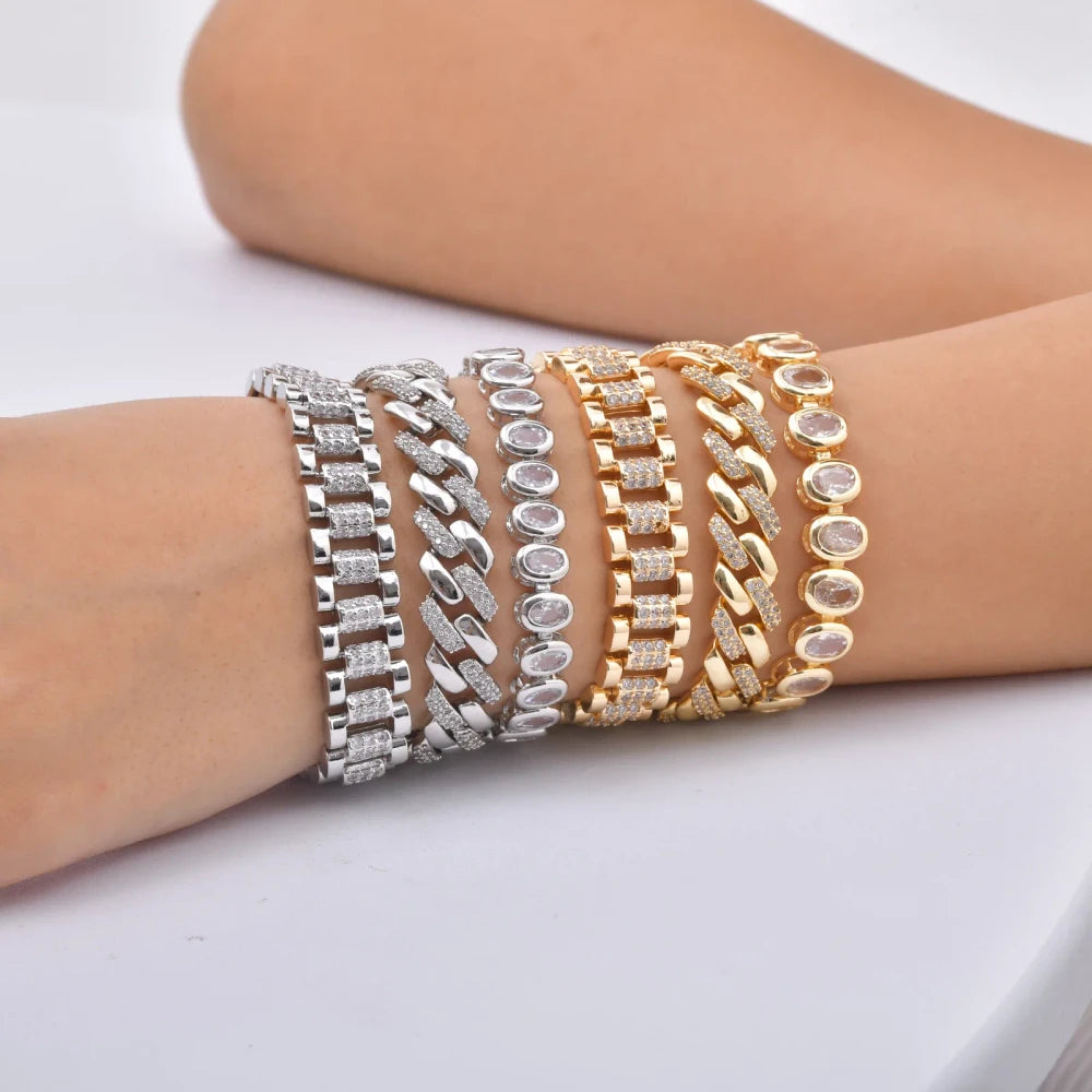 Gold Plated Paperclip Chain Bracelet