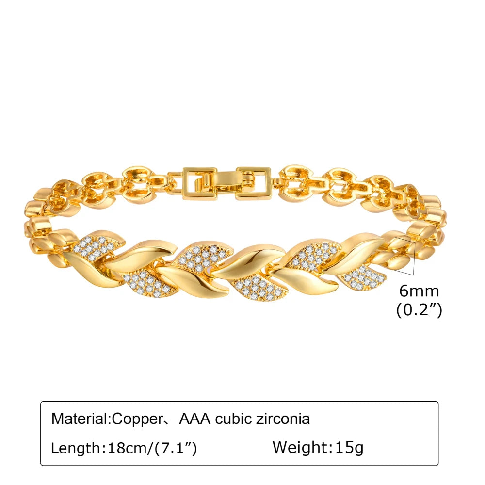 Gold Plated Paperclip Chain Bracelet