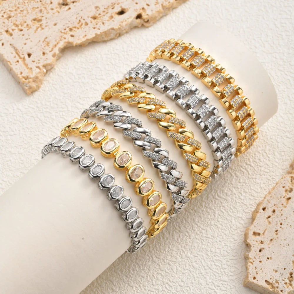 Gold Plated Paperclip Chain Bracelet