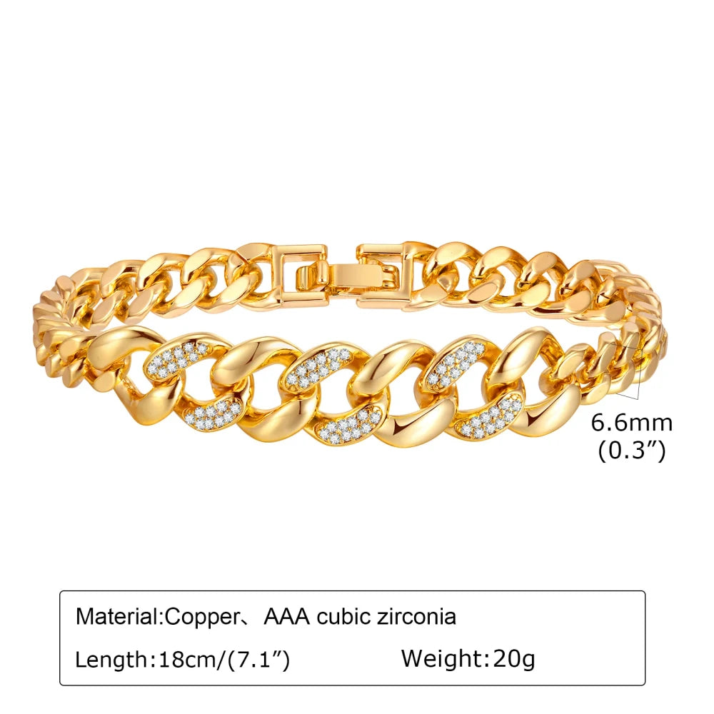 Gold Plated Paperclip Chain Bracelet