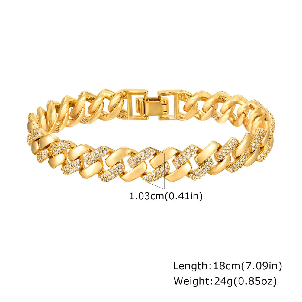Gold Plated Paperclip Chain Bracelet