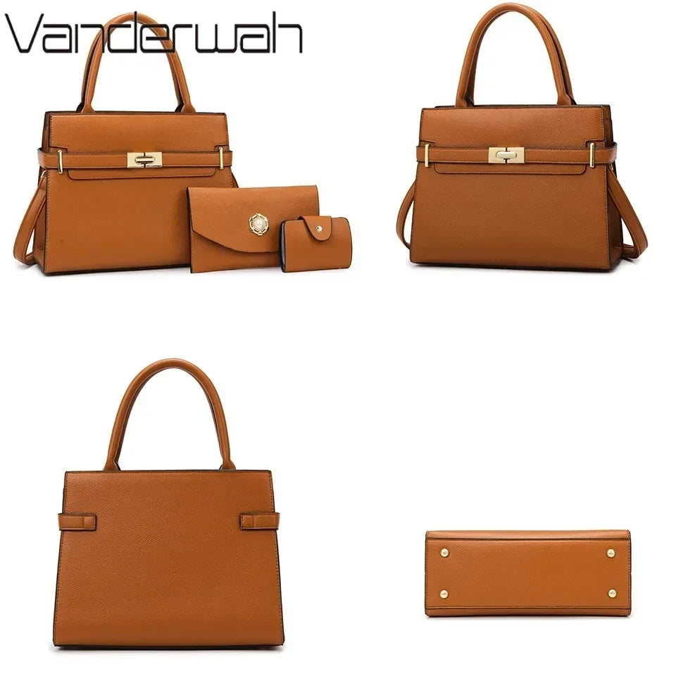 Leather Multi-Piece Handbag Set