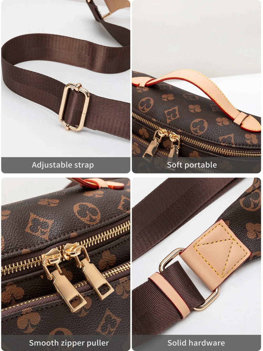 Printed Commuter Crossbody Bag – Classic Print