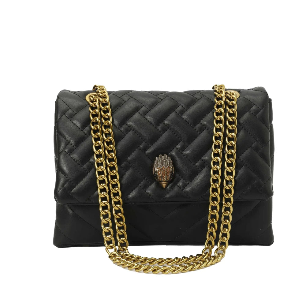 Textured Rhombus Embroidered Crossbody Bag