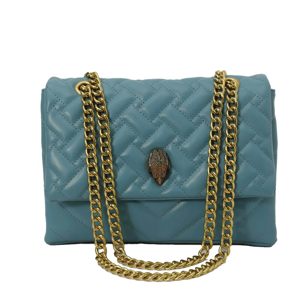Textured Rhombus Embroidered Crossbody Bag