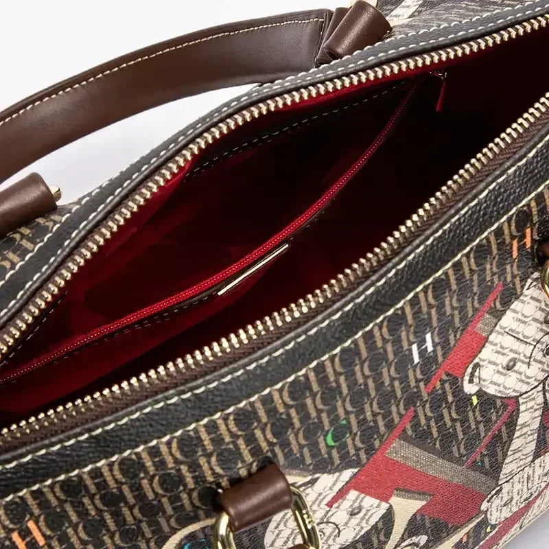 Printed Commuter Crossbody Bag – City Print