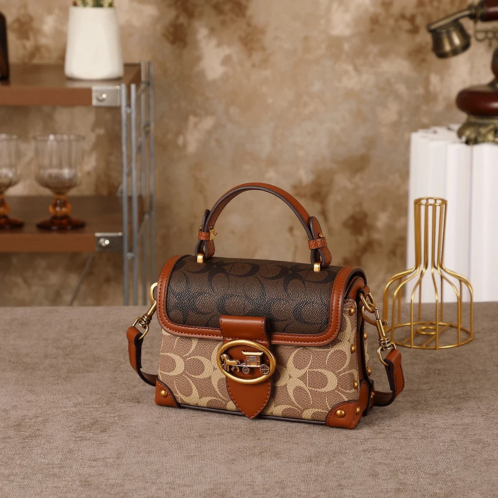 Minimalist Contrast Crossbody Box Bag