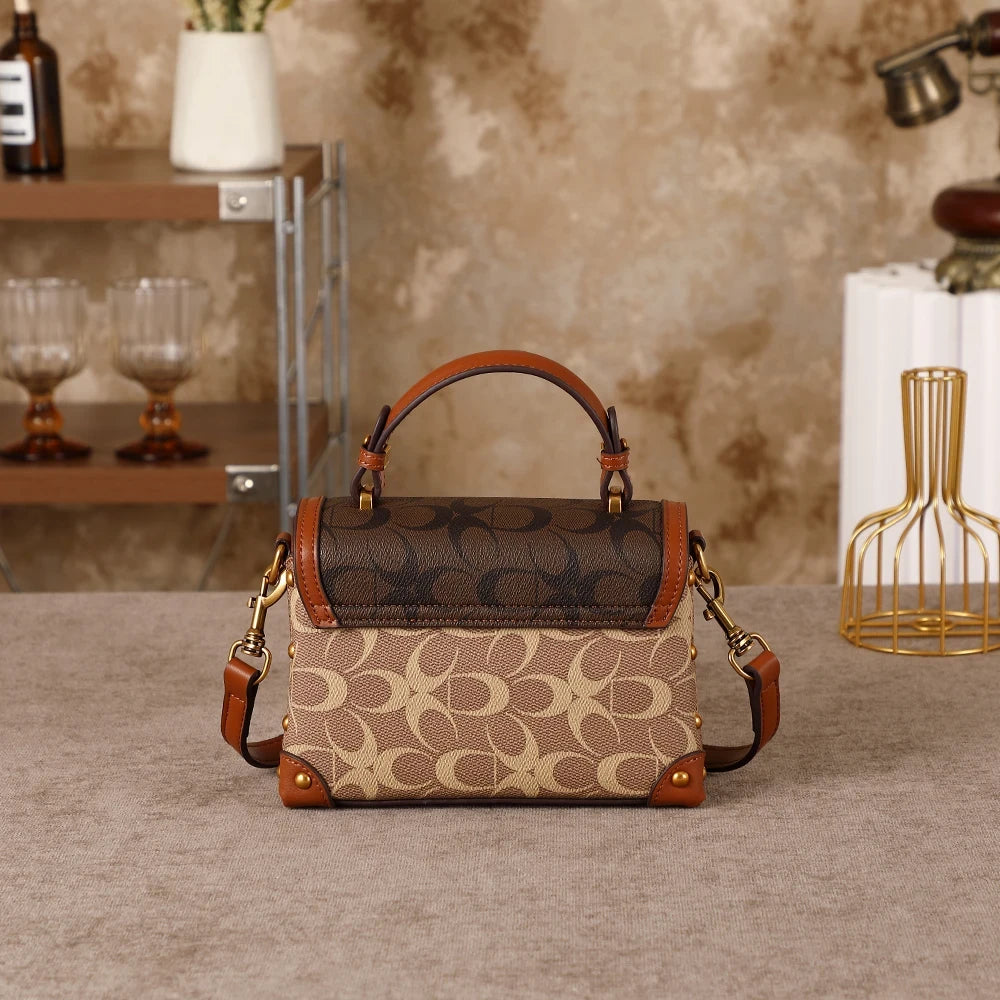 Minimalist Contrast Crossbody Box Bag