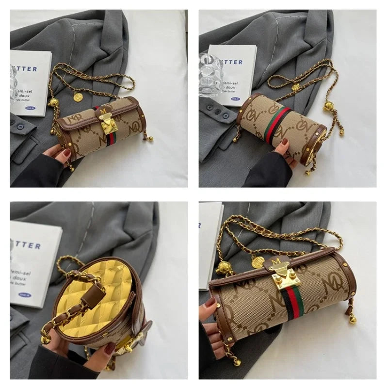 Retro Cylinder Shoulder Bag