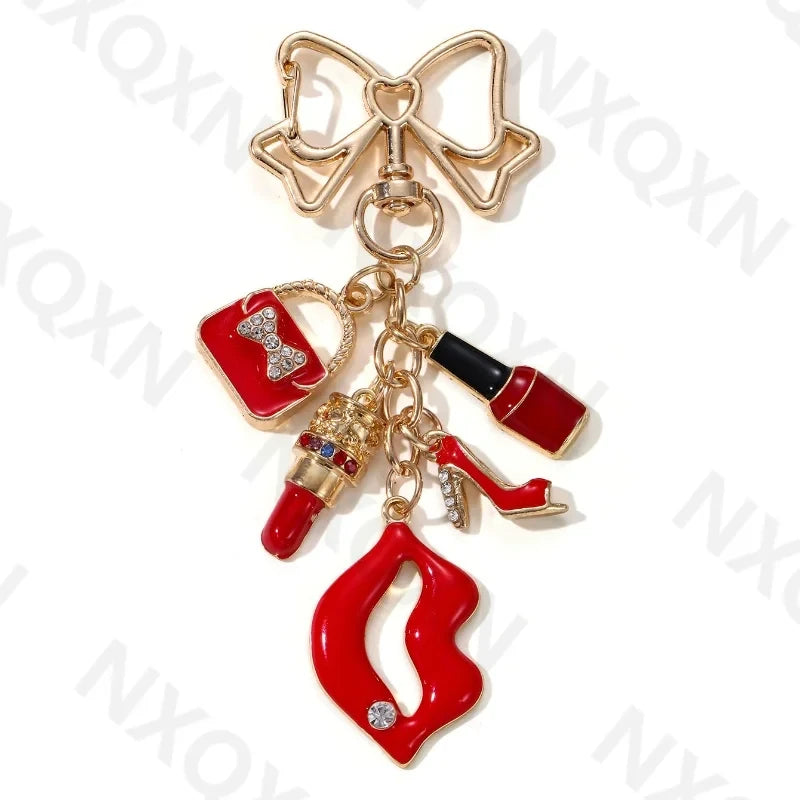Cartoon Enamel Handbag Charm