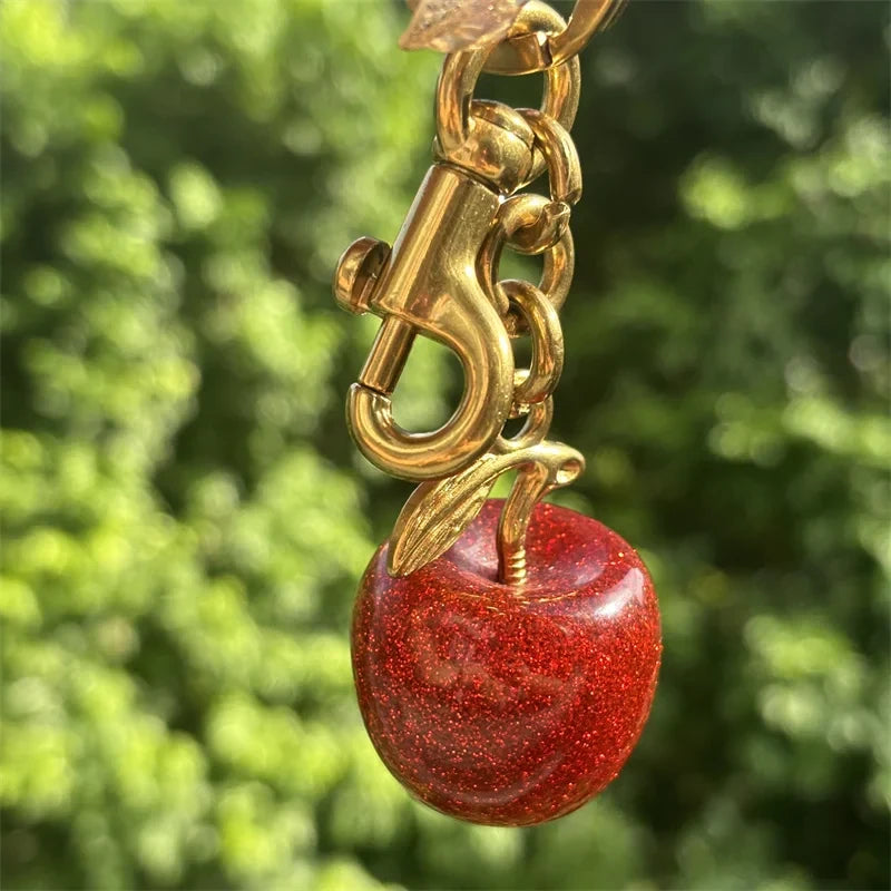 Crystal Cherry Handbag Charm