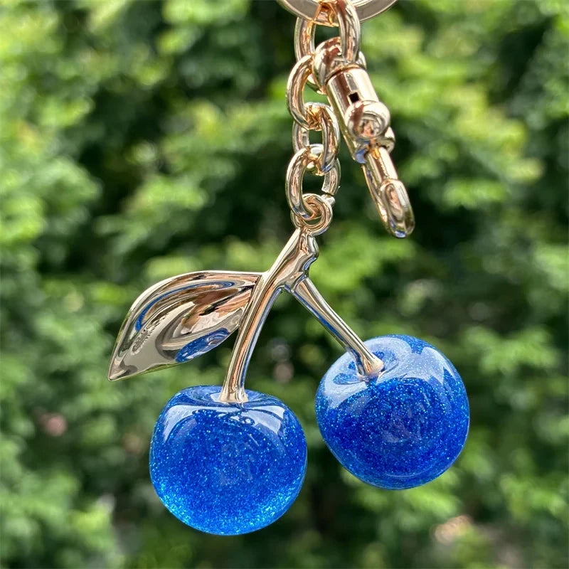 Crystal Cherry Handbag Charm