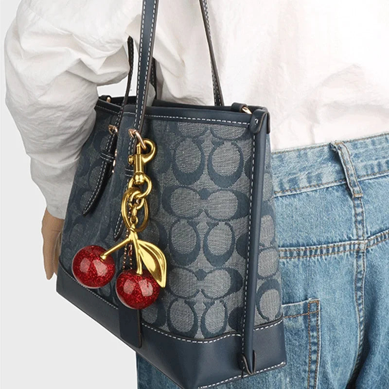 Crystal Cherry Handbag Charm