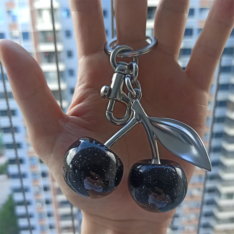 Crystal Cherry Handbag Charm