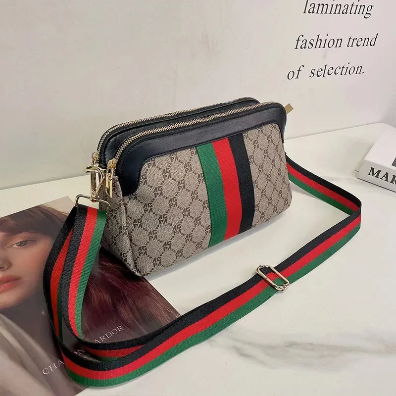 Versatile Printed Shoulder Bag