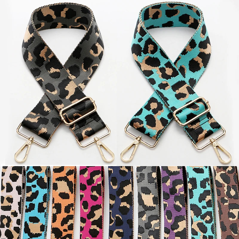 Wide Leopard Print Bag Strap – Adjustable Replacement Shoulder Strap, 130cm