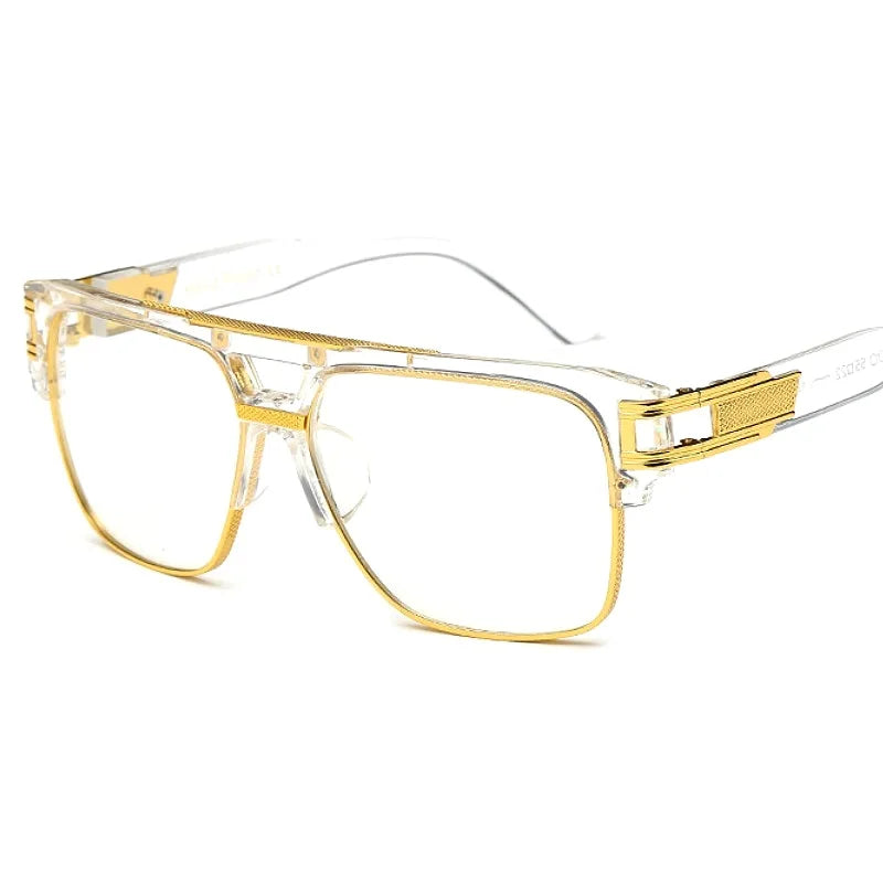 MERCELYN Luxury Square Sunglasses | UV400 Mirror Lens Retro Designer Shades