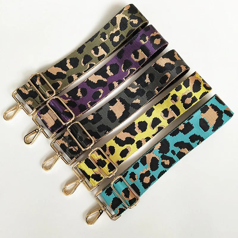 Wide Leopard Print Bag Strap – Adjustable Replacement Shoulder Strap, 130cm