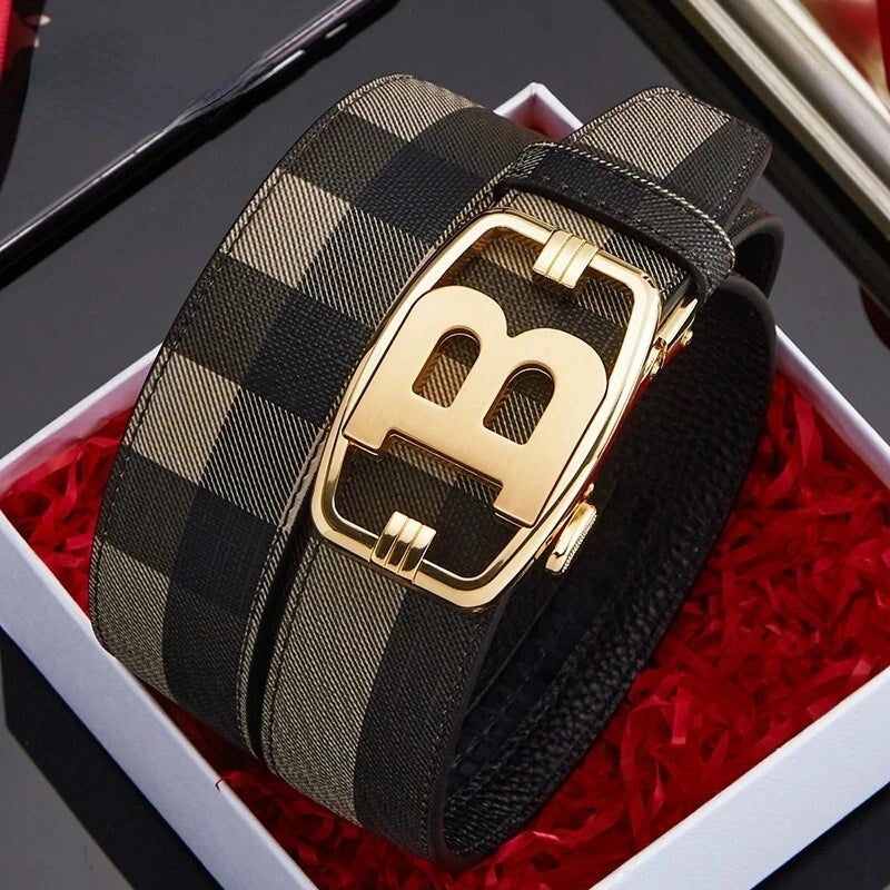 New Wide 34mm Luxury Vintage Designer B Belt Buckle Men High Quality Women Genuine Real Leather Dress Strap Male Belt for Jeans