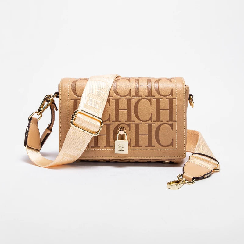 Women's Luxury Letter PU Shoulder Bag – Soft Square Crossbody with Flap Pocket