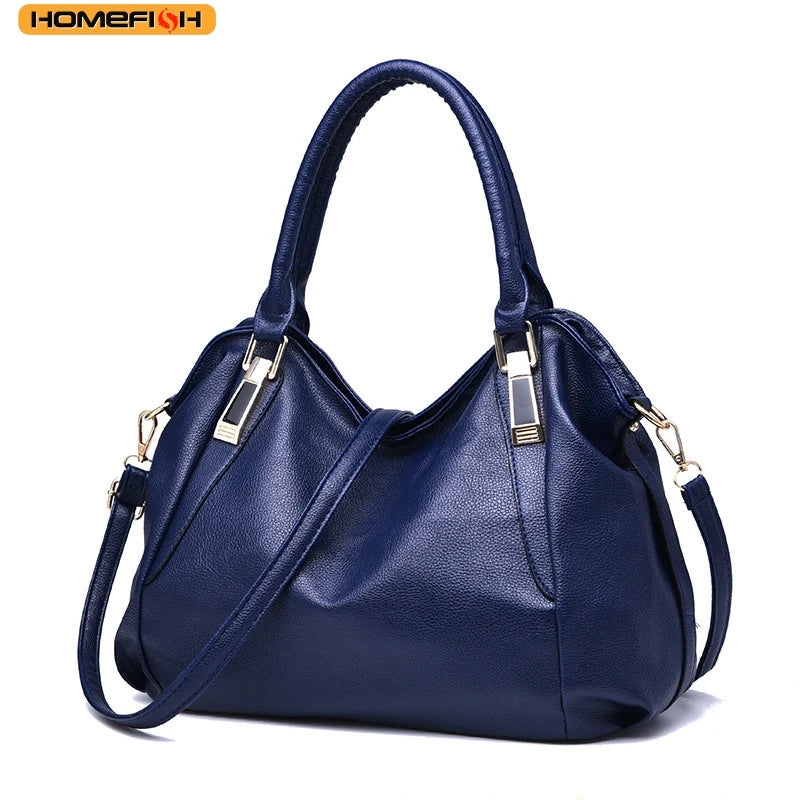 HOMEFISH Casual Fashion Women Shoulder Bag Solid Color Soft Large Capacity Bag Crossbody Handbag