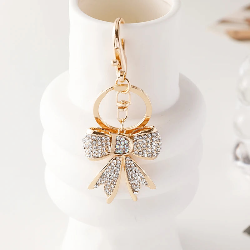 Bow Woman's Luxury Keychain Bag Jewelry
